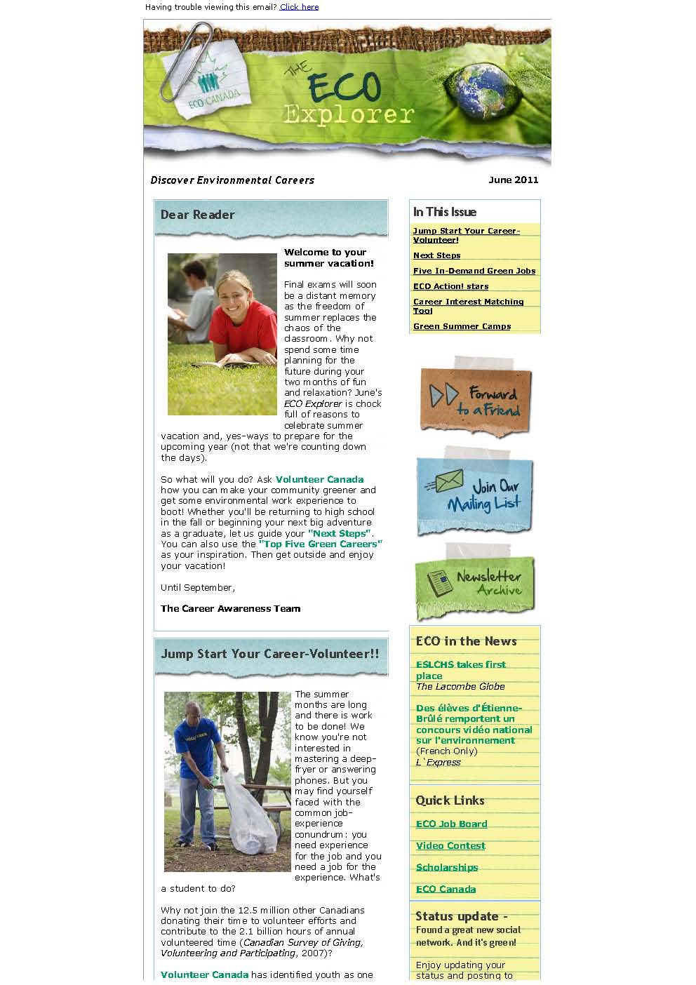 ECO Explorer newsletter-June 2011